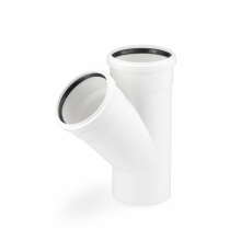 Тройник REHAU RAUPIANO PLUS 50/50/87° RAL 9003 11212541001