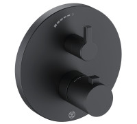 Термостат для душа Kludi Nova Fonte Puristic на 1 потребитель внешняя часть черный матовый 208353915