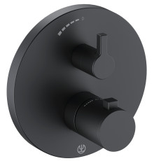 Термостат для душа Kludi Nova Fonte Puristic на 1 потребитель внешняя часть черный матовый 208353915