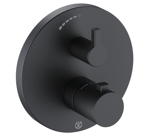 Термостат для душа Kludi Nova Fonte Puristic на 1 потребитель внешняя часть черный матовый 208353915