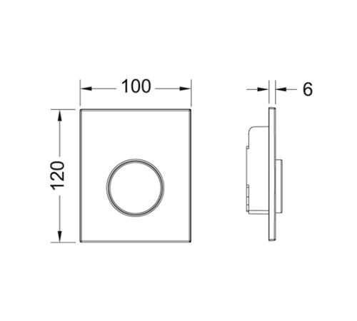 Панель смыва для писсуара TECE TECEloop хром глянцевый 9242626