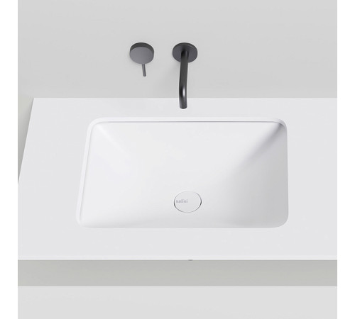 Раковина встраиваемая снизу Salini Marea 06 55х40х13.4 см S-Sense белый глянцевый 1802106G