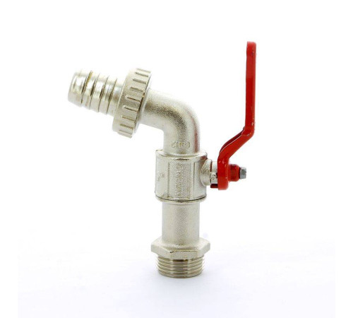 Кран шаровой садовый Itap 132 со штуцером и рычагом 1 1320100