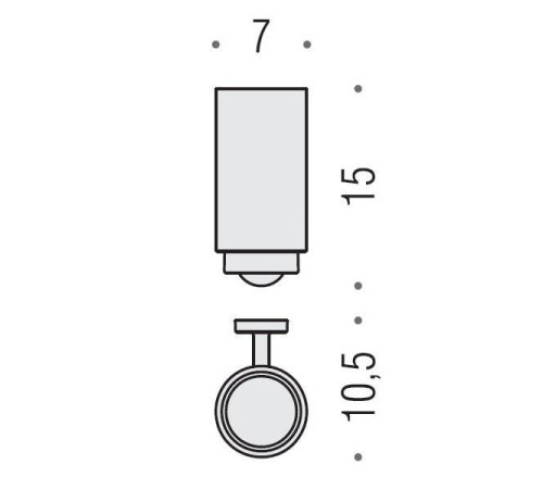 Стакан Colombo Design Nordic подвесной хром/матовое стекло B5202.CR-VAN