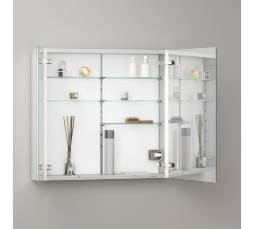 Зеркальный шкаф Keuco Somaris 80x71x12.8 см 2-дверный IP 44 14502002100