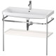Консоль напольная с умывальником Duravit Happy D.2 Plus 97.5х49 см белый глянцевый/хром HP4838O2222
