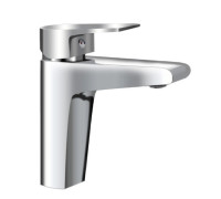 Смеситель для раковины AQUAme Prato со сливным гарнитуром хром AQMP6121