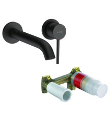 Смеситель для раковины Kludi BOZZ SET встраиваемый черный матовый 382453976S