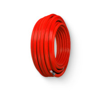 Труба из сшитого полиэтилена в изоляции STOUT PE-Xa/EVOH 16x2.2 / 6 мм красная 100 м 508940