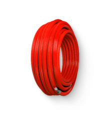 Труба из сшитого полиэтилена в изоляции STOUT PE-Xa/EVOH 16x2.2 / 6 мм красная 100 м 508940