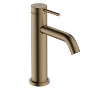 Смеситель для раковины Hansgrohe Tecturis S 105 мм со сливным гарнитуром шлифованная бронза 73310140