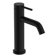 Смеситель для раковины Hansgrohe Tecturis S 105 мм со сливным гарнитуром черный матовый 73310670