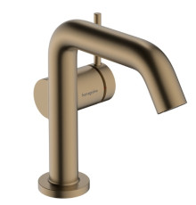 Смеситель для раковины Hansgrohe Tecturis S 112 мм Push-Open CoolStart шлифованная бронза 73320140