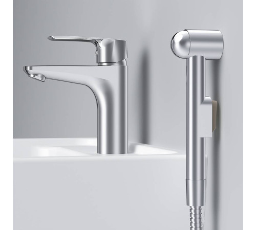 Смеситель для раковины AM.PM Gem с гигиеническим душем F90A03000