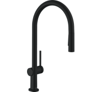 Смеситель для кухни Hansgrohe Talis M54 210 выдвижной излив 2 режима черный матовый 72800670