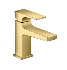 Смеситель для раковины Hansgrohe Metropol 89 мм клапан Push-Open полированное золото 32500990