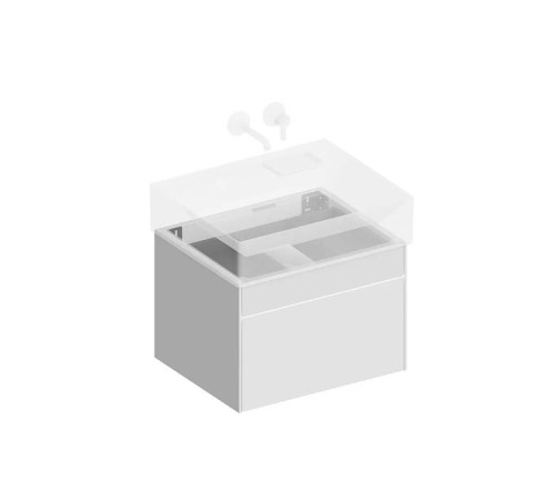 Тумба подвесная Kerama Marazzi Logica 56.4x46x40.3 см 2 ящика белоснежный LOG.60.2\WHT