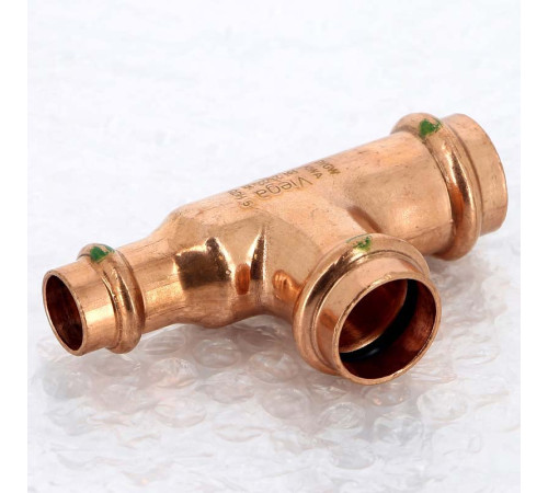 Тройник пресс медный Viega Profipress 22x22x15 мм 315047