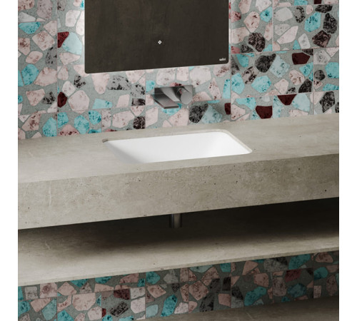 Раковина встраиваемая снизу Salini Marea 06 55х40х13.4 см S-Sense белый глянцевый 1802106G