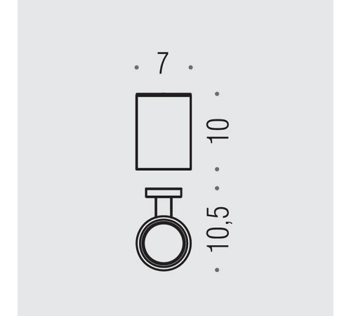 Стакан подвесной Colombo Design Plus PVD золото матовое W4902.OM