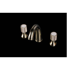 Смеситель для раковины Boheme Royal Cristal на 3 отверстия золото 297-Royal/CRST