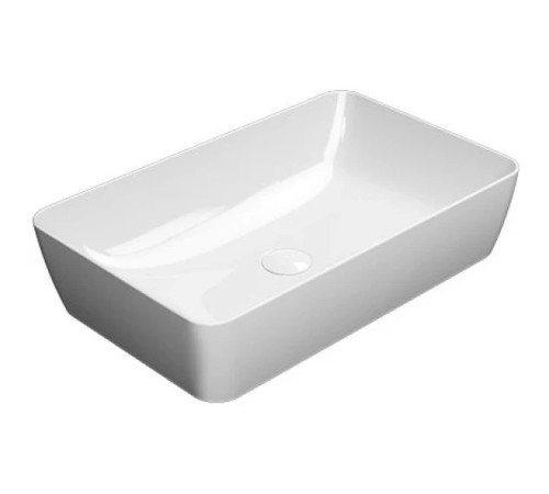 Раковина накладная GSI NUBES 600х380х140 мм белый глянцевый 903611
