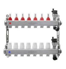 Блок коллекторный Kromwell 1 из нержавеющей стали с расходомерами 7 выходов 3/4 EK KW.SM6000675