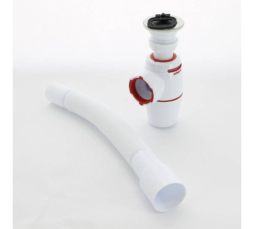 Сифон для раковины Wirquin NEO AIR 1 1/4 x 40 мм с выпуском и гофрой 30987079