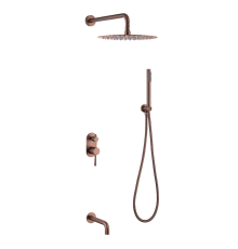Душевой комплект встраиваемый Boheme Uno с изливом copper brushed 464-2-CB