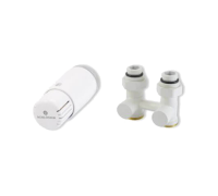 Комплект узла нижнего подключения Schlosser Standard прямой 3/4 с термоголовкой M30x1.5 белый 600800020