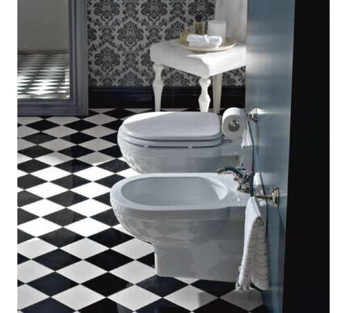 Биде подвесное Sbordoni Neoclassica 36.5х56 см 1 отверстие белое 5306*1