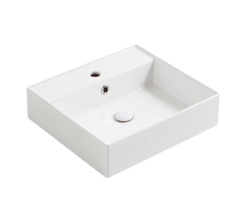 Раковина подвесная Simas Agile 51х46 см 1 отверстие с переливом белая AG51 bi