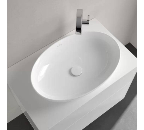 Раковина накладная Villeroy & Boch Artis 61х41 см TitanCeram альпийский белый 41986101