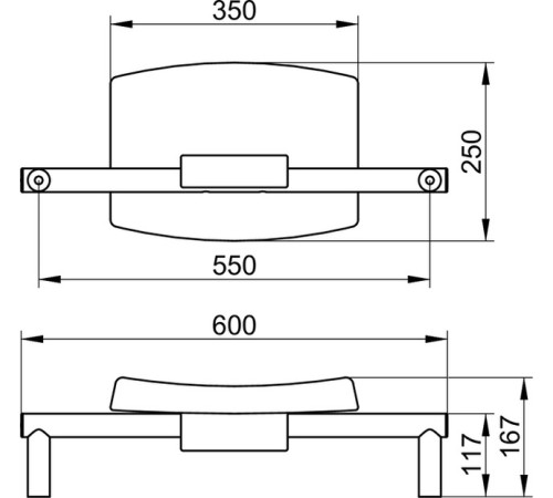 Штанга настенная Keuco Plan Care 600 мм хром 34979 010600