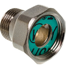 Соединение с накидной гайкой Uni-Fitt НВ 1/2x3/4 с плоской прокладкой никелированное 624N2300