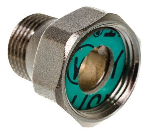 Соединение с накидной гайкой Uni-Fitt НВ 1/2x3/4 с плоской прокладкой никелированное 624N2300