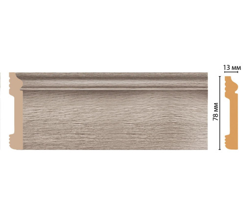 Плинтус напольный DECOMASTER D005-77 ДМ 79х13х2400 мм D005-77 ДМ