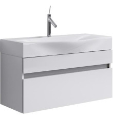 Тумба под умывальник подвесная Aquaton Бергамо 80 2 ящика белый Ber.01.08/W