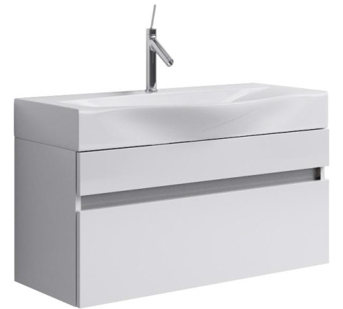 Тумба под умывальник подвесная Aquaton Бергамо 80 2 ящика белый Ber.01.08/W