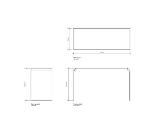 Скамья Decor Walther DW 80 XL 80x30x45 см акрил напольная белый 0508350