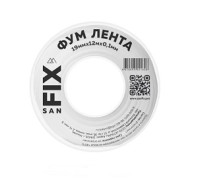 Лента ФУМ SANFIX 12 мм х 0,075 мм х 12 м 0,3 г/см3 41214