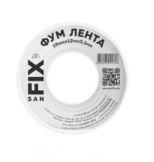 Лента ФУМ SANFIX 12 мм х 0,075 мм х 12 м 0,3 г/см3 41214