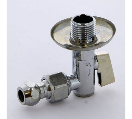 Кран шаровой угловой с фильтром Itap 386 1/2x10 мм хромированный 386 1/2