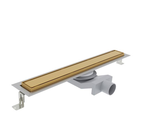 Трап душевой Plumberia Selection PS IN-TILE 6x60 см золото брашированное PST60OB