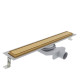 Трап душевой Plumberia Selection PS IN-TILE 6x60 см золото брашированное PST60OB