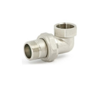 Разъемное соединение угловое LD НВ 1/2 дюйма с прокладкой O-Ring никелированное 507331