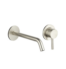 Смеситель для раковины AQUAMERIT Siena настенный 180 мм никель шлифованный AQM6215BN