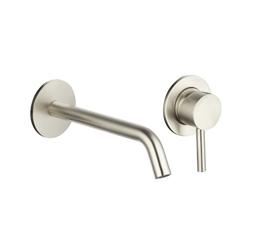 Смеситель для раковины AQUAMERIT Siena настенный 180 мм никель шлифованный AQM6215BN