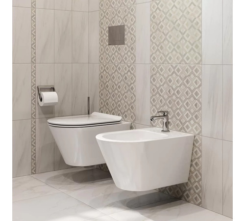 Унитаз подвесной Kerama Marazzi Plaza Modern 36х53 см безободковый KMPMWc53GWh2