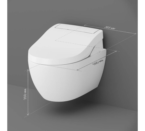 Унитаз подвесной AM.PM Awe с электронной крышкой-биде Clean Care C111739SC